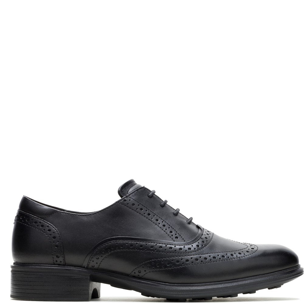 Mens Formal Lace Up Shoes Black Hush Puppies Lewis Wingtip