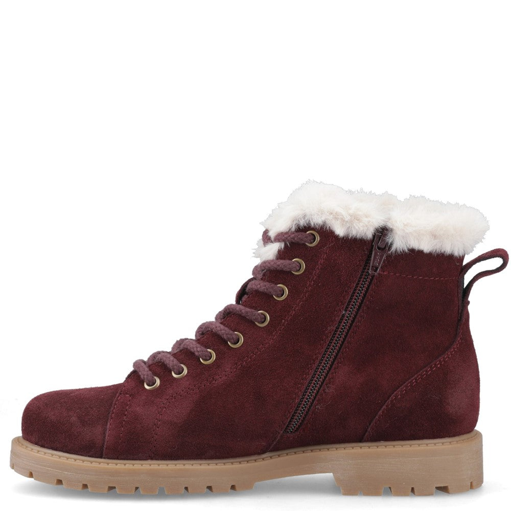 Ladies Ankle Boots Bordeaux Hush Puppies HYACINTH LACE BOOT