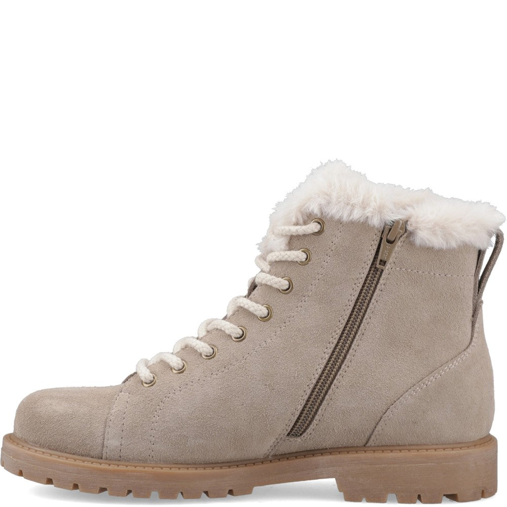 Ladies Ankle Boots Taupe Hush Puppies HYACINTH LACE BOOT