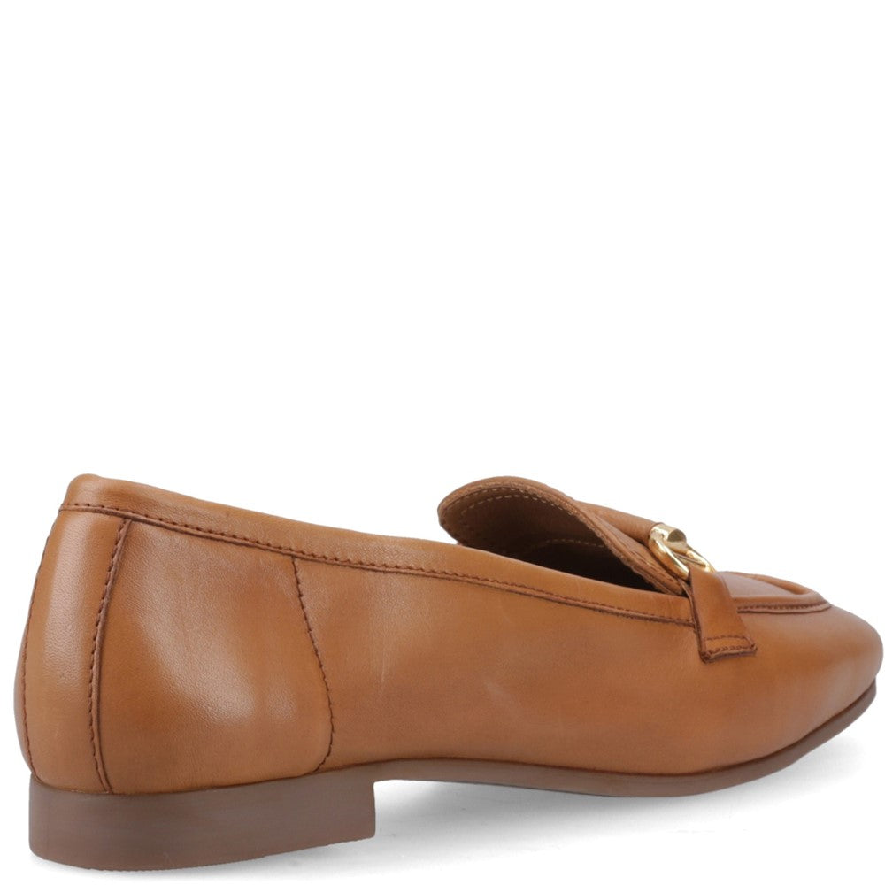 Slip On Ladies Shoes Tan Hush Puppies SUTTON SNAFFLE LOAFER
