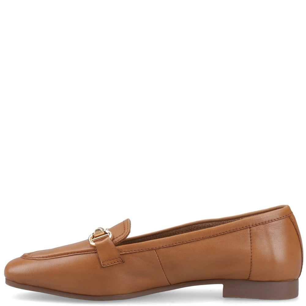 Slip On Ladies Shoes Tan Hush Puppies SUTTON SNAFFLE LOAFER