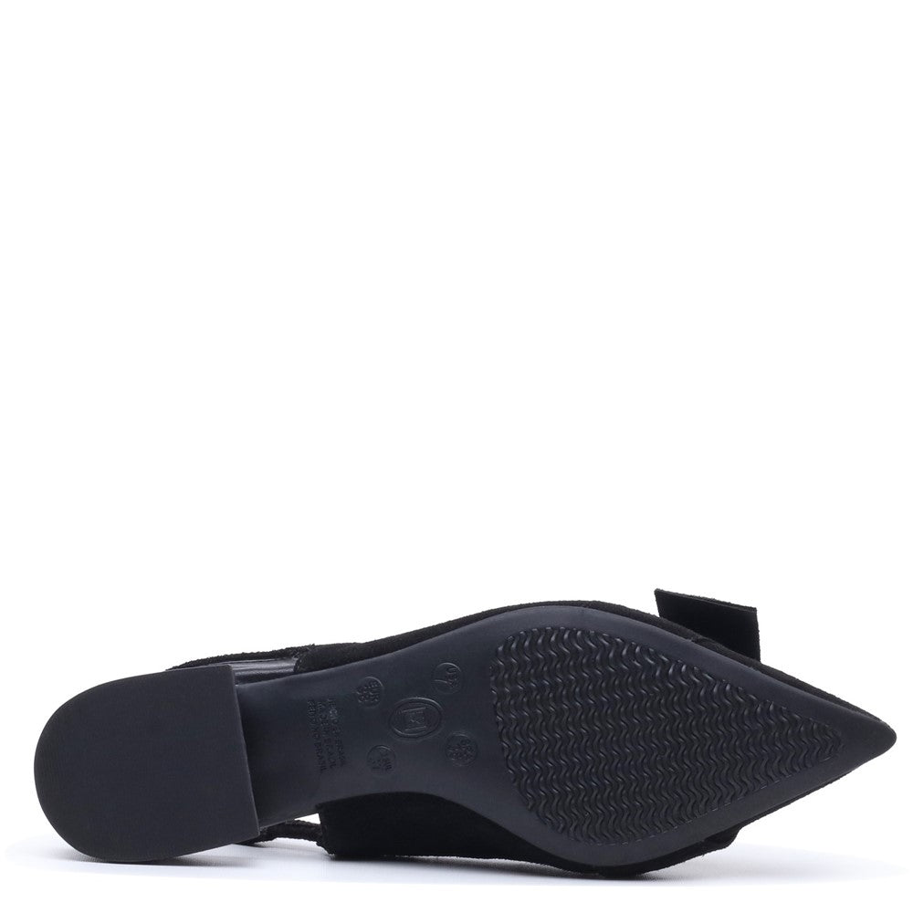 Slip On Ladies Shoes Black Hush Puppies VESPER SLINGBACK