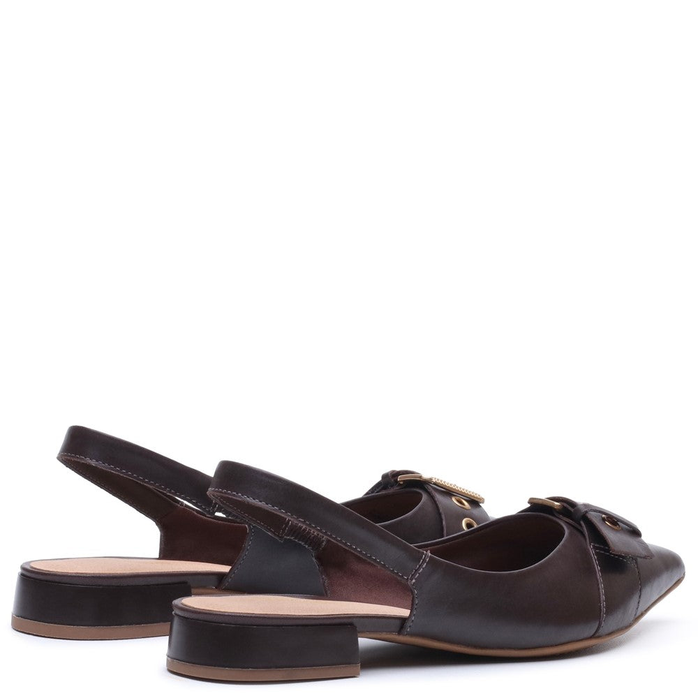 Slip On Ladies Shoes Chocolate Hush Puppies VESPER SLINGBACK