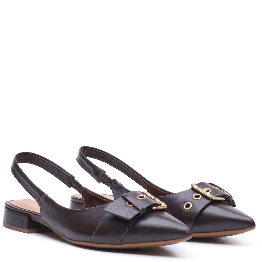 Slip On Ladies Shoes Chocolate Hush Puppies VESPER SLINGBACK