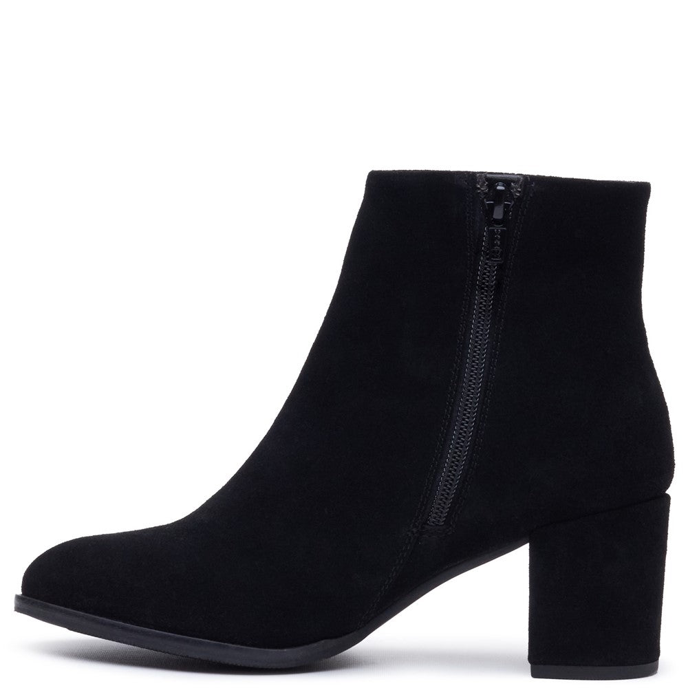 Ladies Ankle Boots Black Hush Puppies CLARIDY SUEDE BOOT