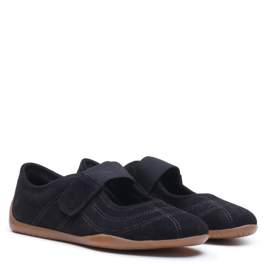 Ballerinas Black Hush Puppies Juno Suede Sneakerina