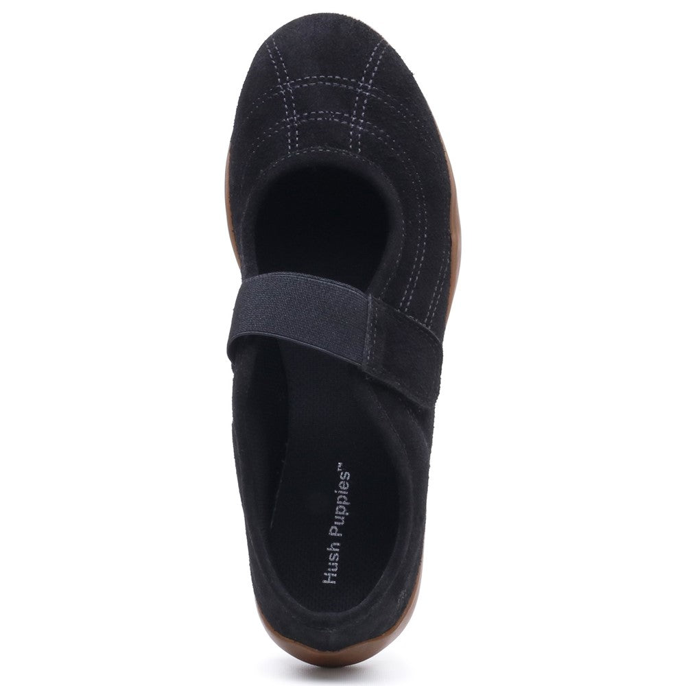 Ballerinas Black Hush Puppies Juno Suede Sneakerina
