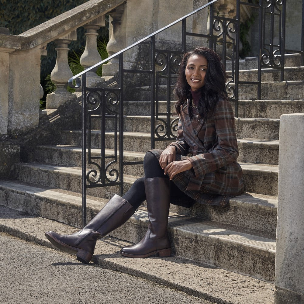 Ladies Long Boots Chocolate Hush Puppies Antonia Long Boot