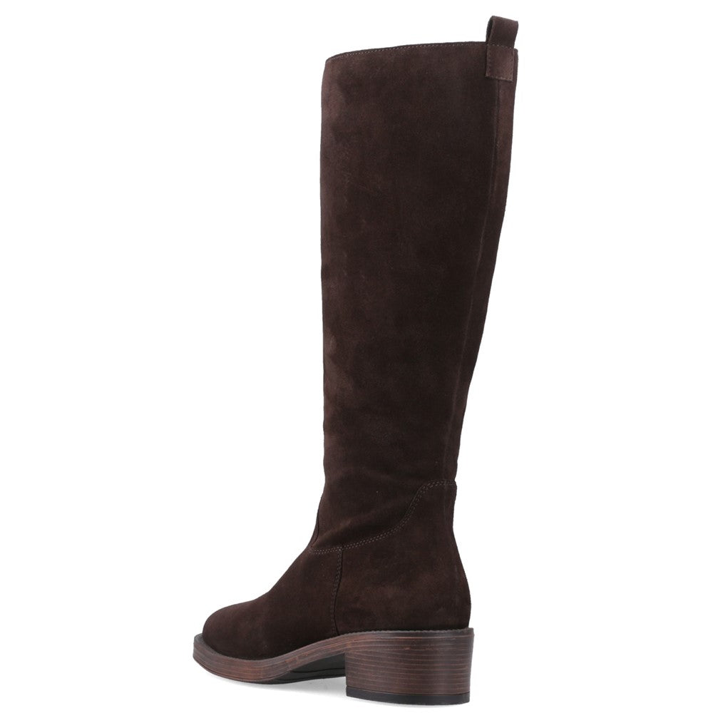 Ladies Long Boots Chocolate Hush Puppies ANTONIA SUEDE LONG BOOT