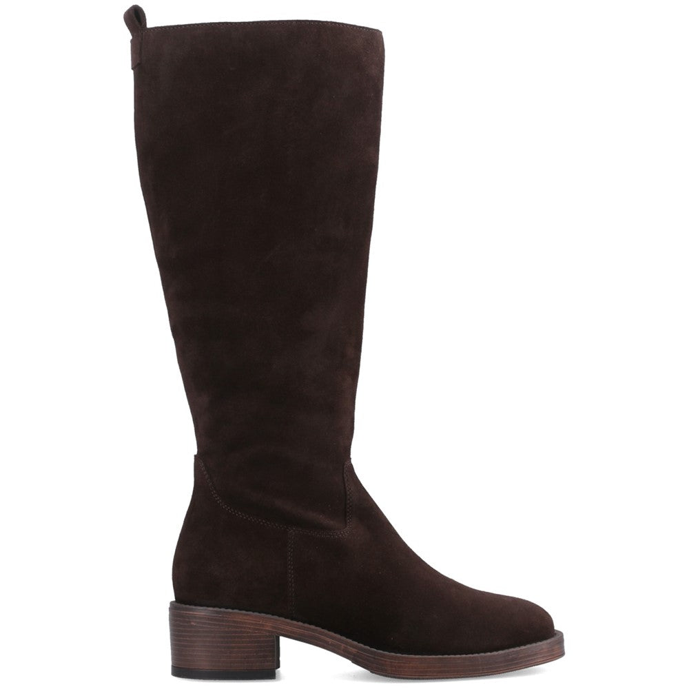 Ladies Long Boots Chocolate Hush Puppies ANTONIA SUEDE LONG BOOT