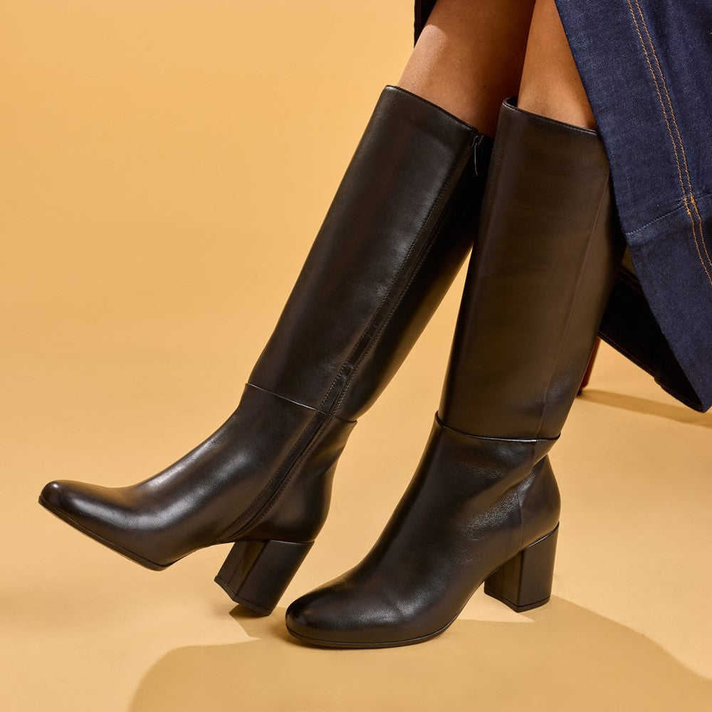 Ladies Long Boots Black Hush Puppies Oprah Long Boot