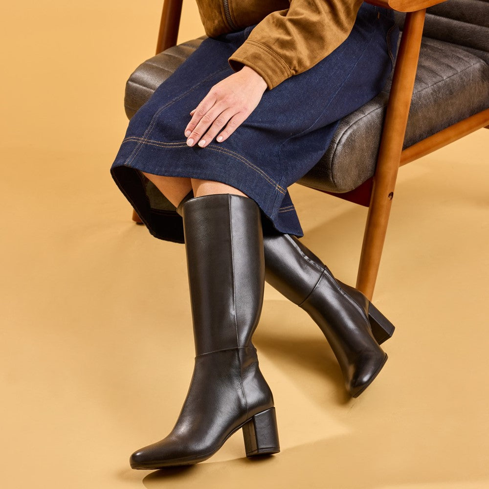 Ladies Long Boots Black Hush Puppies Oprah Long Boot