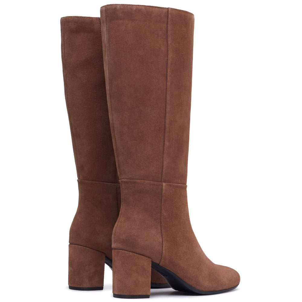 Ladies Long Boots Mocha Hush Puppies Oprah Suede Long Boot