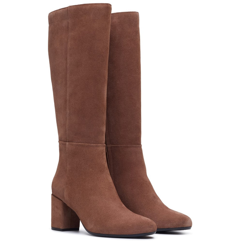 Ladies Long Boots Mocha Hush Puppies Oprah Suede Long Boot
