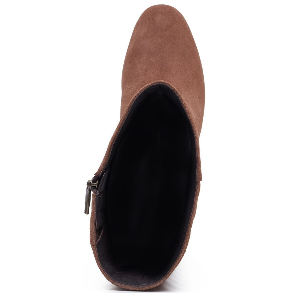 Ladies Long Boots Mocha Hush Puppies Oprah Suede Long Boot