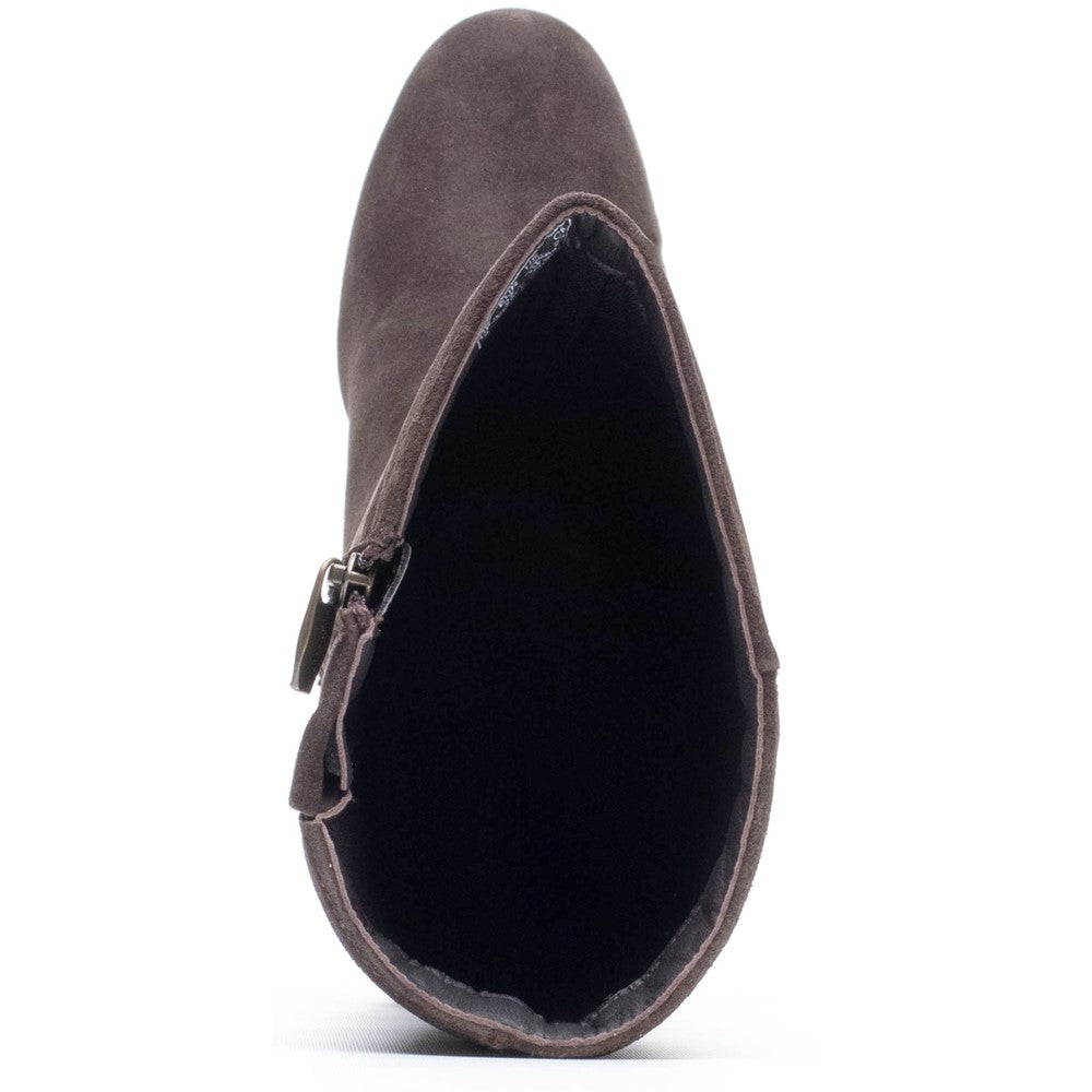 Ladies Long Boots Chocolate Hush Puppies Oprah Suede Long Boot