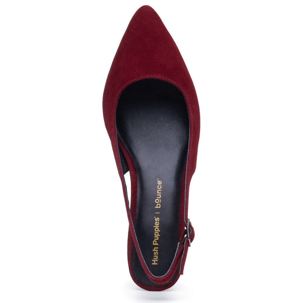 Ladies Heels Bordo Hush Puppies Nahla Buckle Kitten Heel