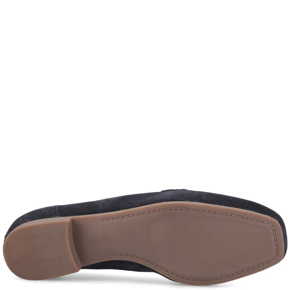 Slip On Ladies Shoes Navy Hush Puppies Sutton Suede Loafer