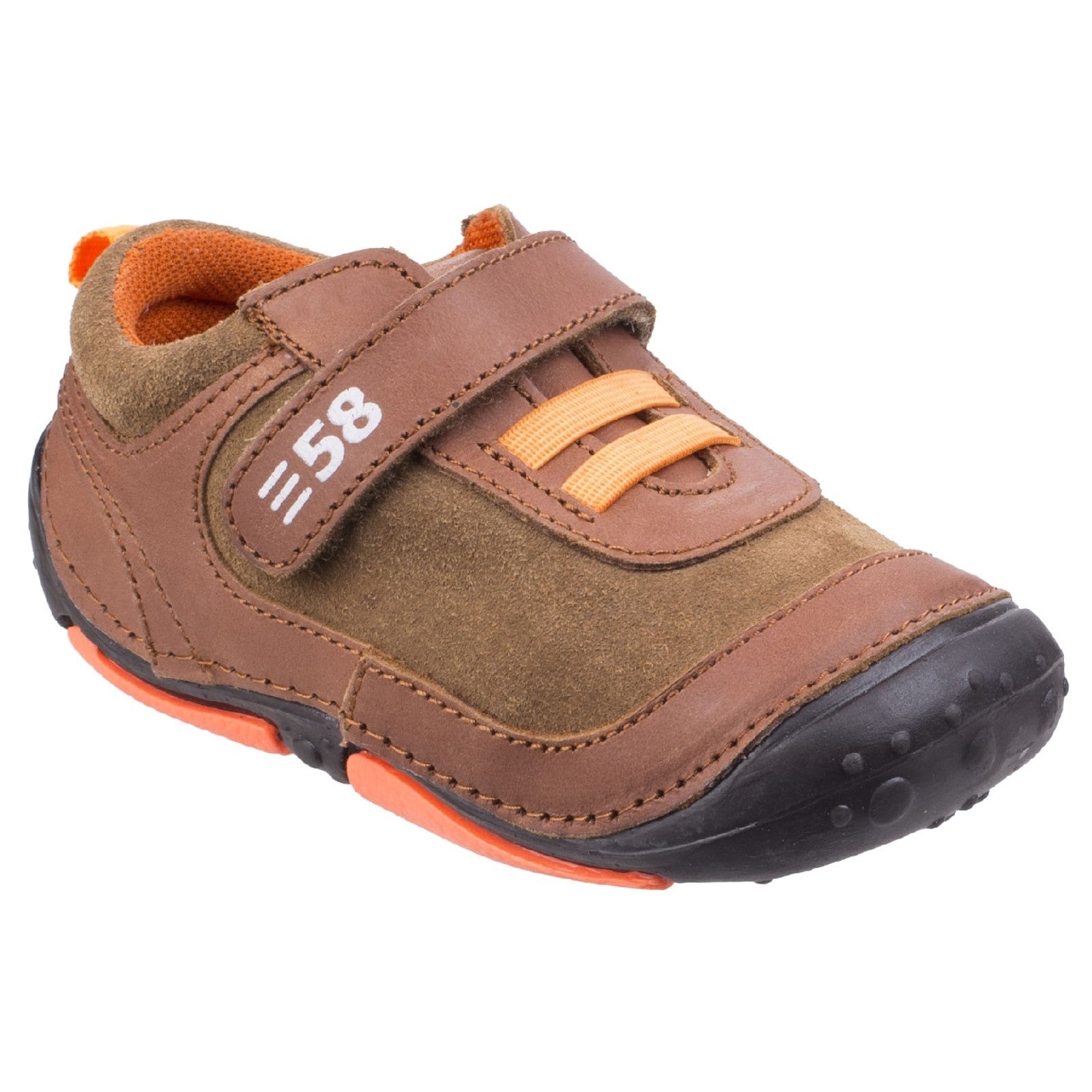 BOYS SUMMER Brown Hush Puppies Harry Touch Fastening Trainer