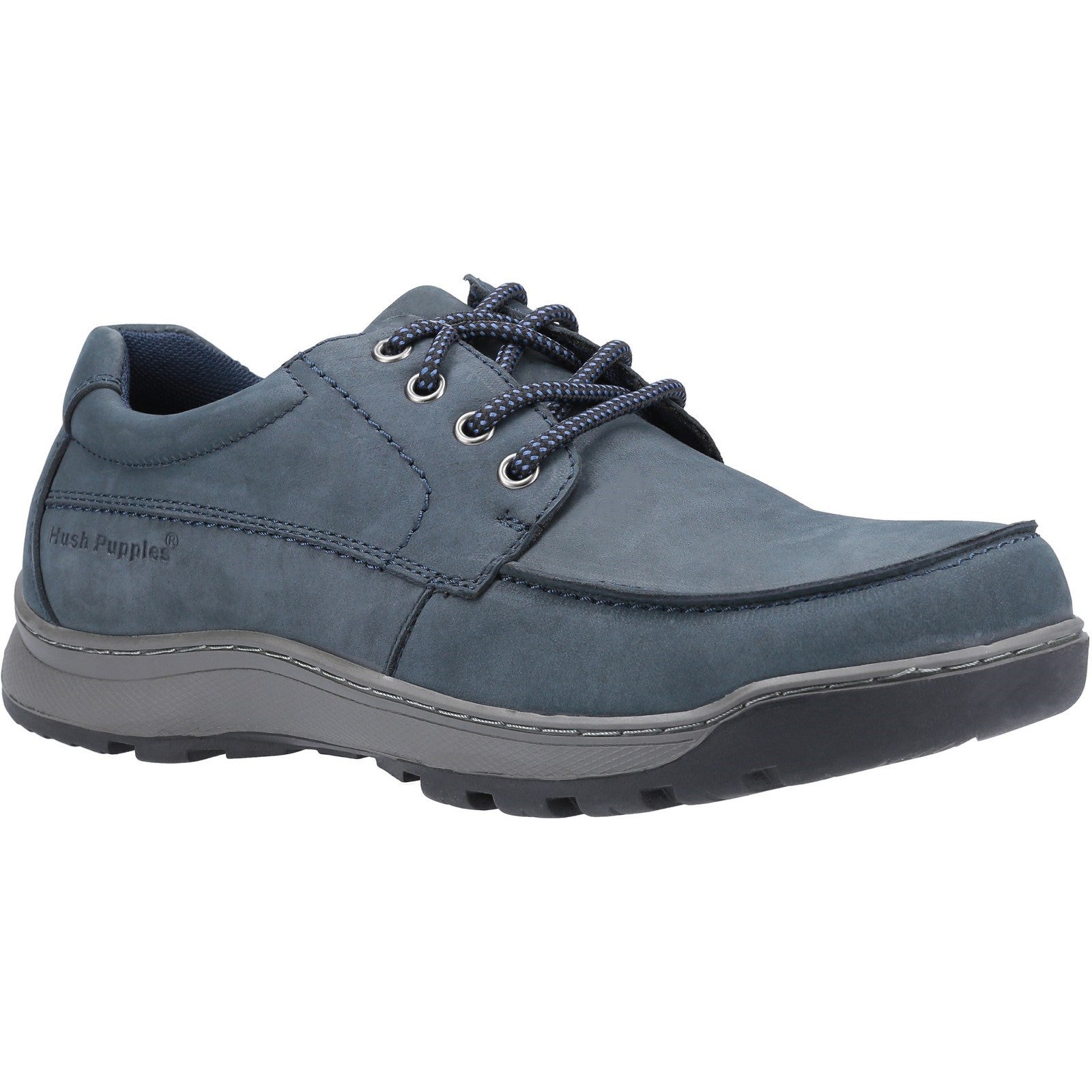 Mens Classic Lace Shoes Navy Hush Puppies Tucker Lace Shoe