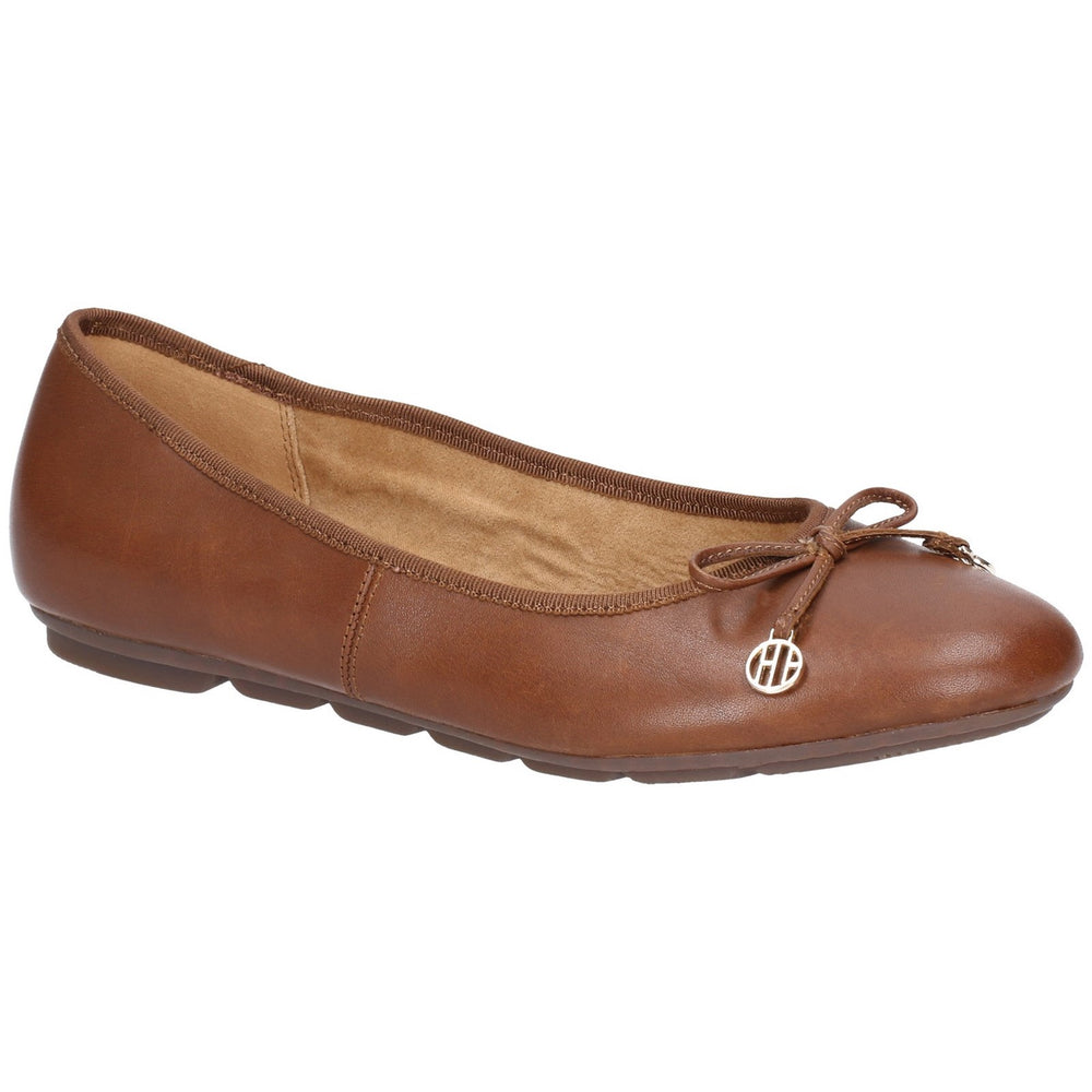 Brown Abby Bow Slip-On Ballet Shoes