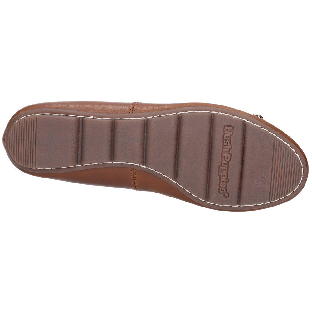 Brown Abby Bow Slip-On Ballet Shoes