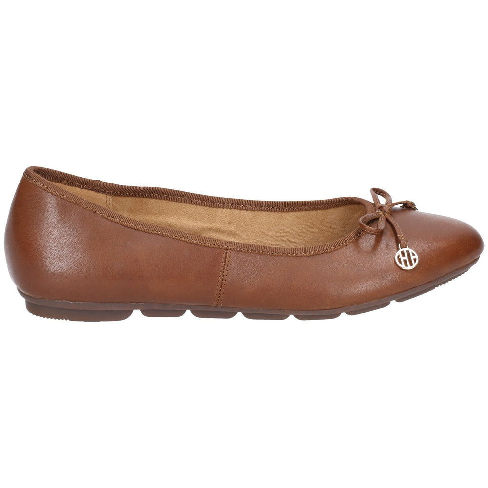 Brown Abby Bow Slip-On Ballet Shoes