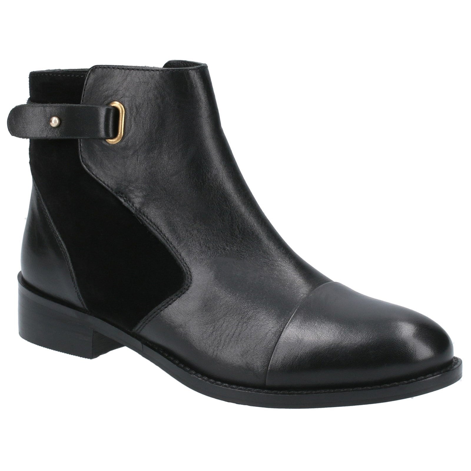 Ladies Ankle Boots Black Hush Puppies Hollie Zip Up Ankle Boot