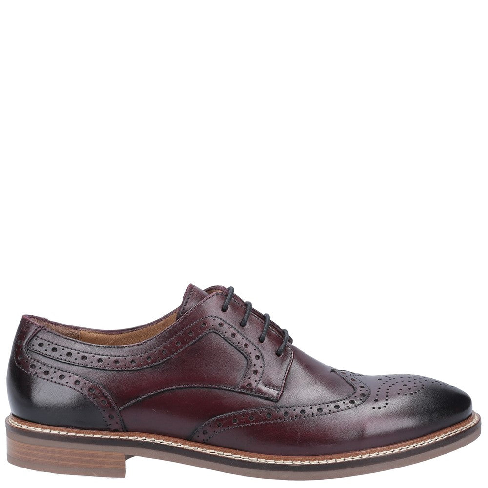 Mens Formal Lace Up Shoes Bordo Hush Puppies Bryson Lace Shoes