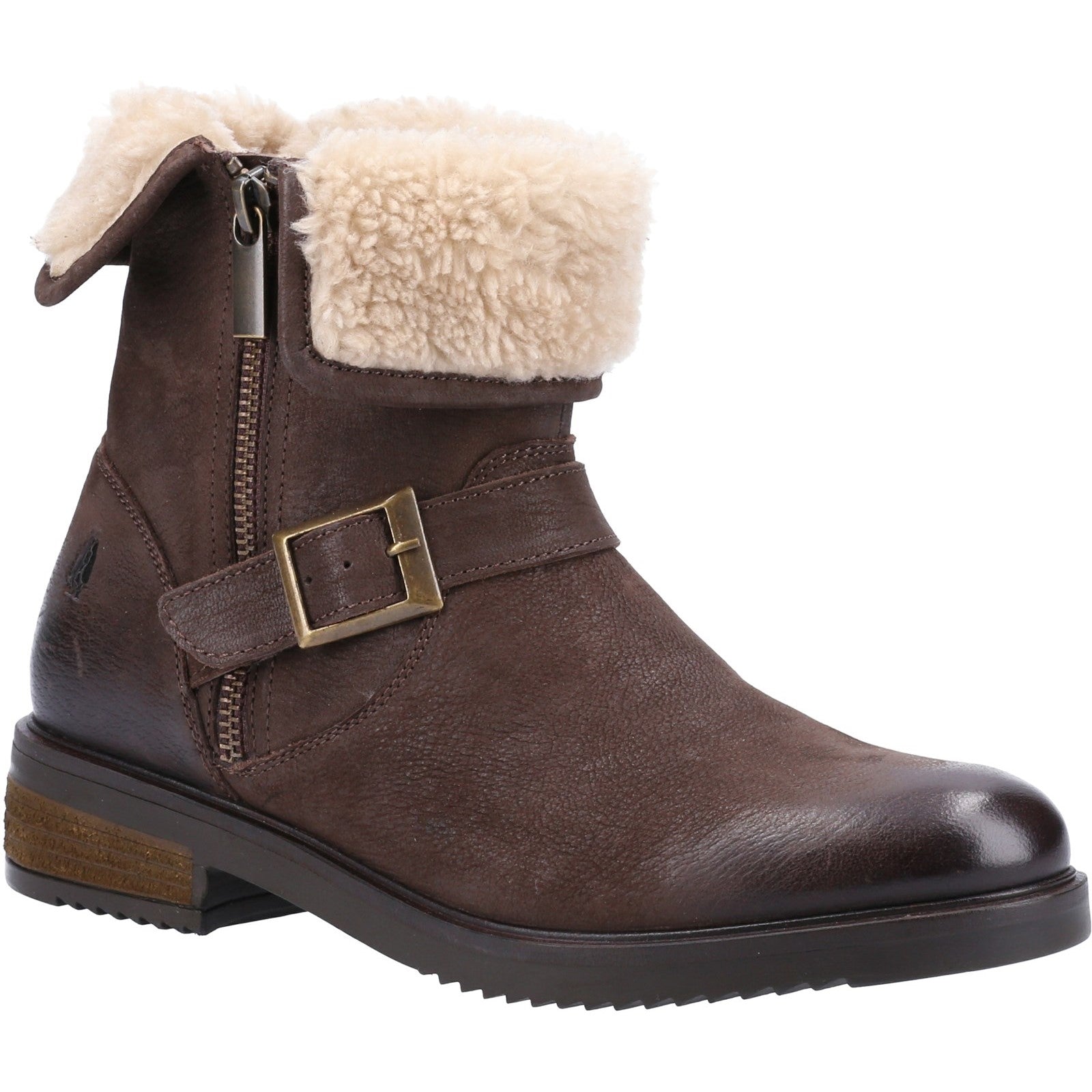 Ladies Mid Boot Brown Hush Puppies Tyler Ankle Boot