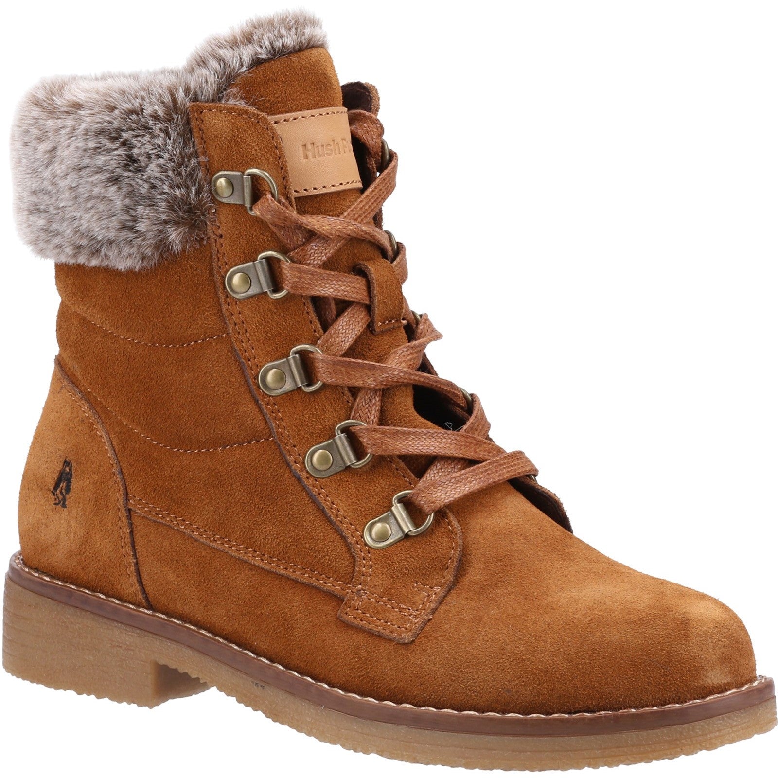 Ladies Ankle Boots Tan Hush Puppies Florence Mid Boot