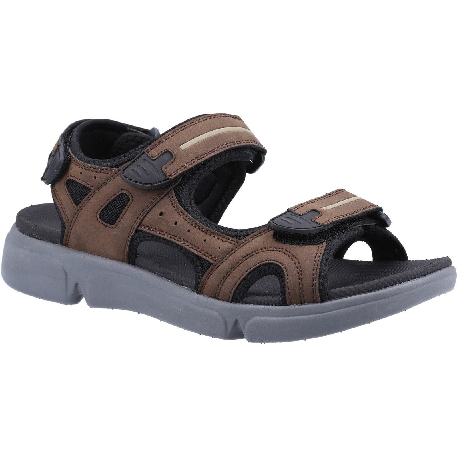 Sandal Mens Summer Brown Hush Puppies Castro Sandal