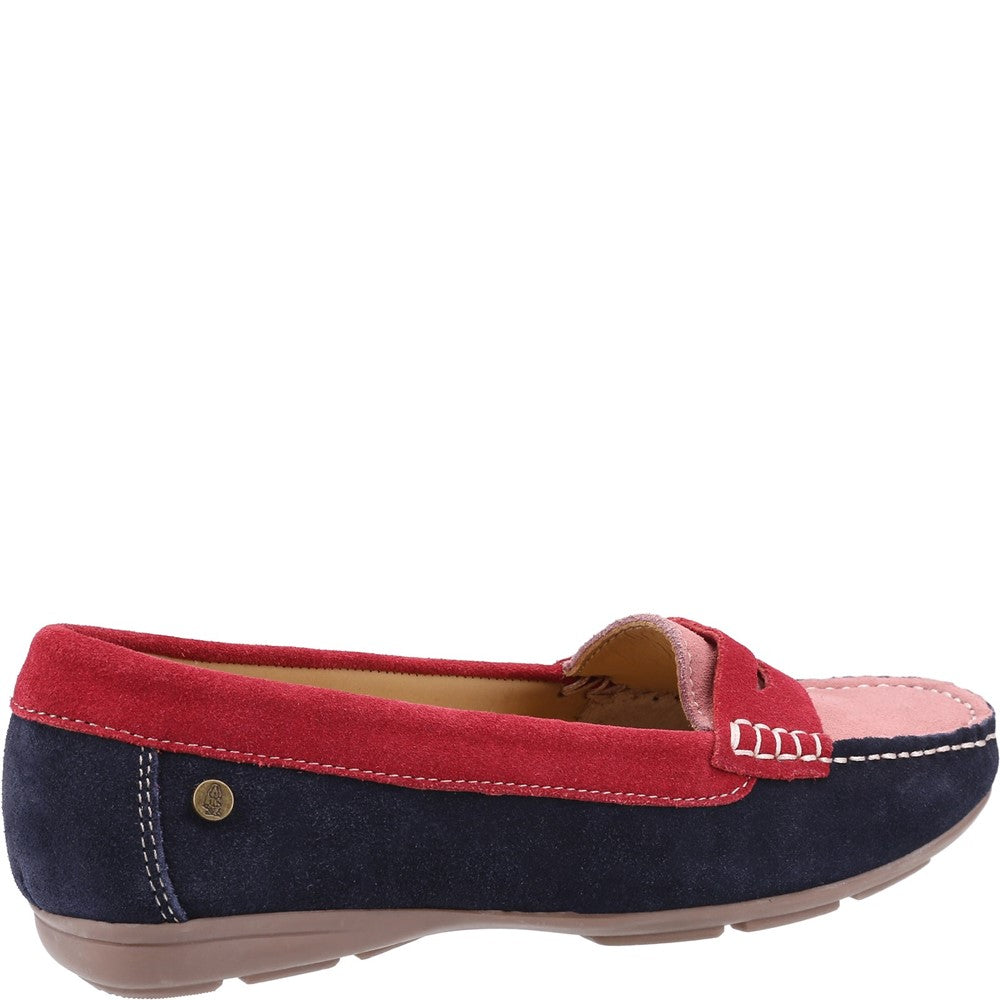Slip On Ladies Shoes Red/Pink/Navy Hush Puppies Margot Multi Loafer