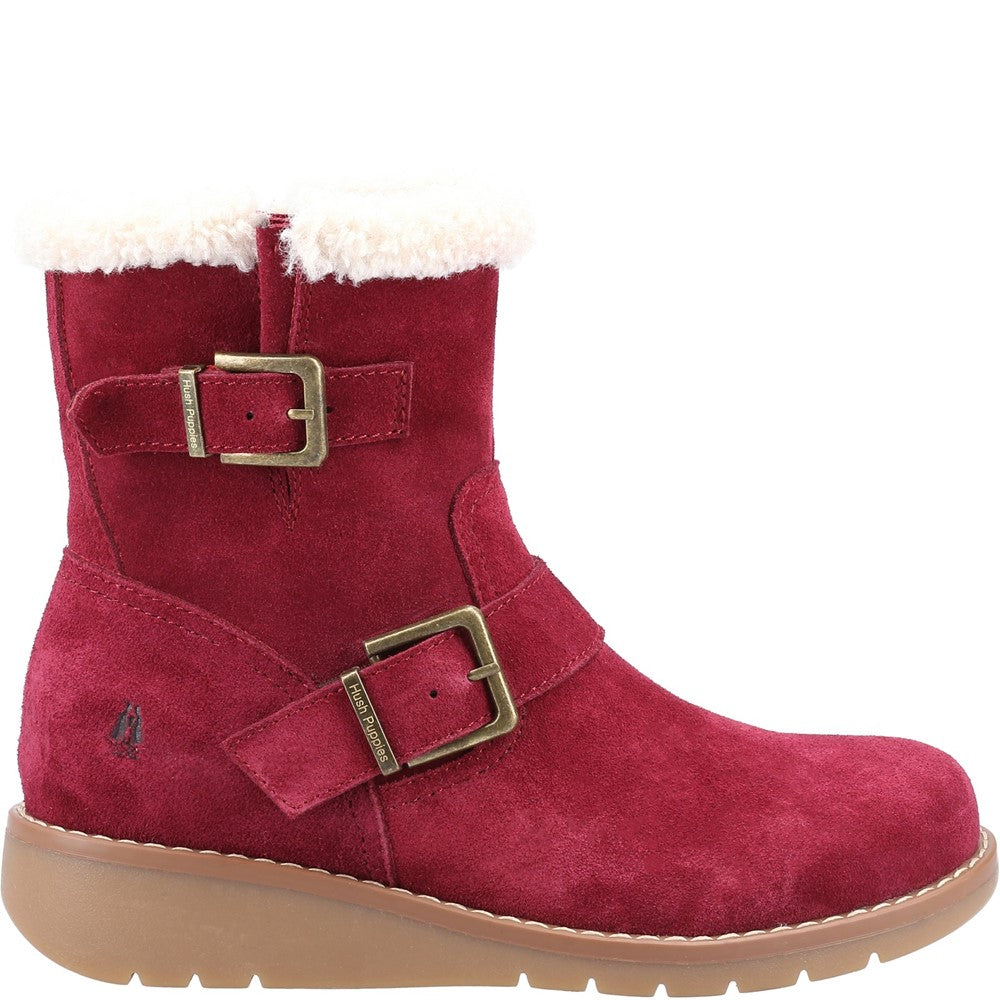 Ladies Ankle Boots Burgundy Hush Puppies Lexie Boot