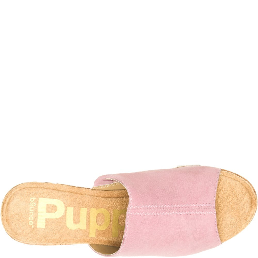 Ladies Heeled Sandals Blush Hush Puppies Poppy Slide