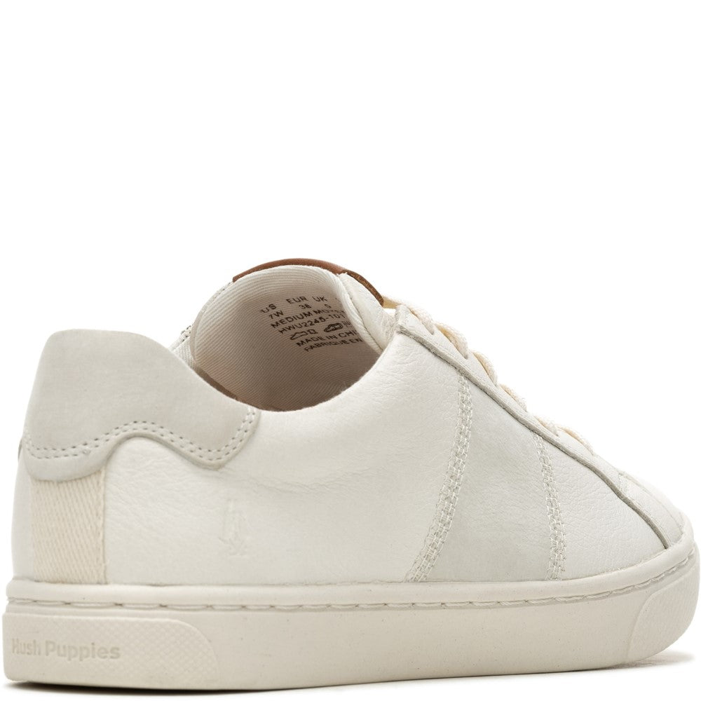 Ladies Sports White/Grey Hush Puppies The Good Low Top Shoe