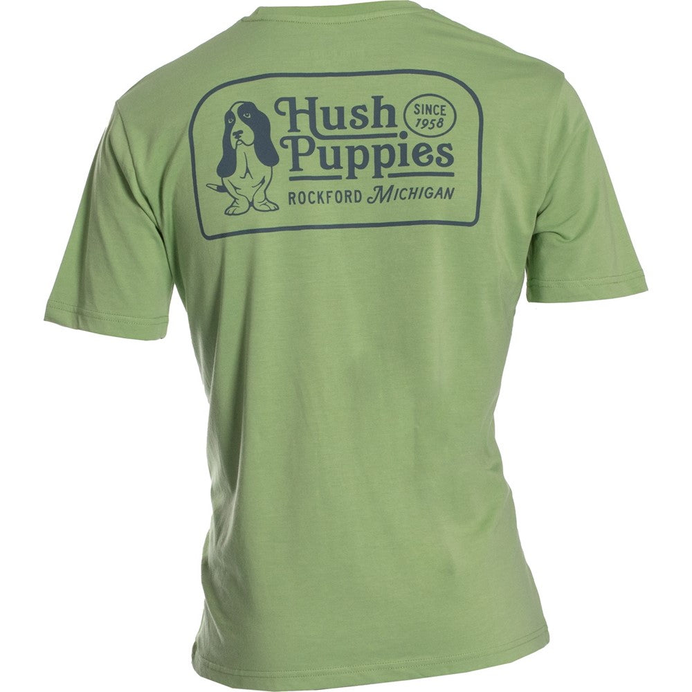 Tee Shirts Green Hush Puppies Mens Retro Basset Tee